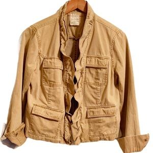 Anthropology FREE PEOPLE Ruffled Utility Jacket